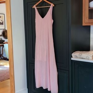 Line & Dot gauzy maxi dress pink, size M
